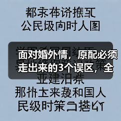 面对婚外情,原配必须走出来的3个误区,全篇干货已婚女人抓紧看(图3) 面对婚外情,原配必须走出来的3个误区,全篇干货已婚女人抓紧看(图3)