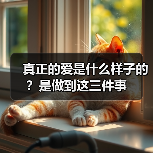 真正的爱是什么样子的？是做到这三件事