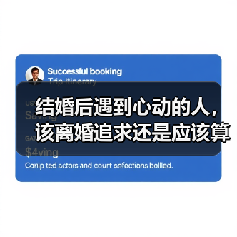 结婚后遇到心动的人，该离婚追求还是应该算了？