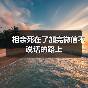 相亲死在了加完微信不说话的路上（图2）