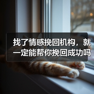 找了情感挽回机构,就一定能帮你挽回成功吗?(图2) 找了情感挽回机构,就一定能帮你挽回成功吗?(图2)