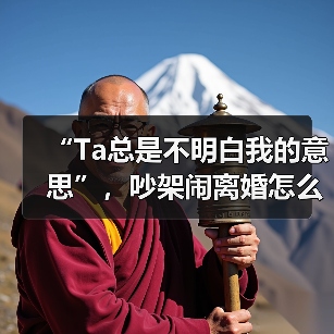 “Ta总是不明白我的意思”，吵架闹离婚怎么办？（图4）