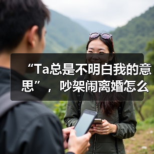 “Ta总是不明白我的意思”，吵架闹离婚怎么办？（图3）
