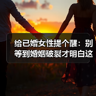 给已婚女性提个醒:别等到婚姻破裂才明白这些道理(图1) 给已婚女性提个醒:别等到婚姻破裂才明白这些道理(图1)