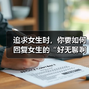 追求女生时,你要如何回复女生的“好无聊啊!”才是最佳答案呢?(图2) 追求女生时,你要如何回复女生的“好无聊啊!”才是最佳答案呢?(图2)