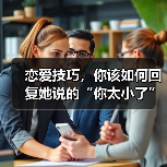 恋爱技巧，你该如何回复她说的“你太小了”才是最佳答案呢？（图1）