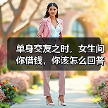 单身交友之时,女生问你借钱,你该怎么回答她才是最佳答案呢?(图1) 单身交友之时,女生问你借钱,你该怎么回答她才是最佳答案呢?(图1)