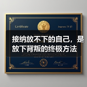 接纳放不下的自己,是放下背叛的终极方法(图1) 接纳放不下的自己,是放下背叛的终极方法(图1)