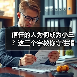 信任的人为何成为小三?这三个字教你守住婚姻底线(图1) 信任的人为何成为小三?这三个字教你守住婚姻底线(图1)