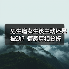 男生追女生该主动还是被动?情感真相分析(图4) 男生追女生该主动还是被动?情感真相分析(图4)
