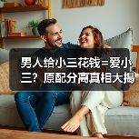 男人给小三花钱=爱小三？原配分离真相大揭秘（图1）