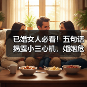 已婚女人必看!五句话揭露小三心机,婚姻危机怎么破?(图1) 已婚女人必看!五句话揭露小三心机,婚姻危机怎么破?(图1)