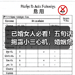 已婚女人必看!五句话揭露小三心机,婚姻危机怎么破?(图4) 已婚女人必看!五句话揭露小三心机,婚姻危机怎么破?(图4)