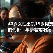 40岁女性出轨15岁男友的代价:年龄差婚姻危机真相(图2) 40岁女性出轨15岁男友的代价:年龄差婚姻危机真相(图2)