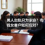 男人出轨只为家庭?有钱女客户如何应对?(图2) 男人出轨只为家庭?有钱女客户如何应对?(图2)