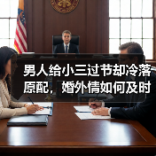男人给小三过节却冷落原配,婚外情如何及时止损?(图1) 男人给小三过节却冷落原配,婚外情如何及时止损?(图1)