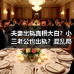 夫妻出轨真相大白?小三老公也出轨?混乱局势如何破解?(图1) 夫妻出轨真相大白?小三老公也出轨?混乱局势如何破解?(图1)