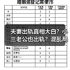 夫妻出轨真相大白?小三老公也出轨?混乱局势如何破解?(图4) 夫妻出轨真相大白?小三老公也出轨?混乱局势如何破解?(图4)