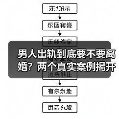 男人出轨到底要不要离婚？两个真实案例揭开残酷真相（图1）