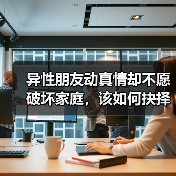 异性朋友动真情却不愿破坏家庭，该如何抉择？（图1）