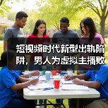 短视频时代新型出轨陷阱，男人为虚拟主播败光钱财（图1）