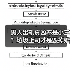 男人出轨真凶不是小三？垃圾上司才是毁掉婚姻的元凶（图1）