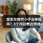 富家女嫁穷小子会幸福吗？3个问题看透婚姻真相（图3）