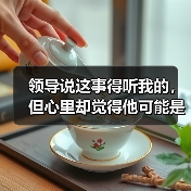 领导说这事得听我的,但心里却觉得他可能是对的怎么办?(图3) 领导说这事得听我的,但心里却觉得他可能是对的怎么办?(图3)