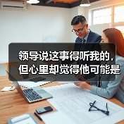 领导说这事得听我的,但心里却觉得他可能是对的怎么办?(图4) 领导说这事得听我的,但心里却觉得他可能是对的怎么办?(图4)