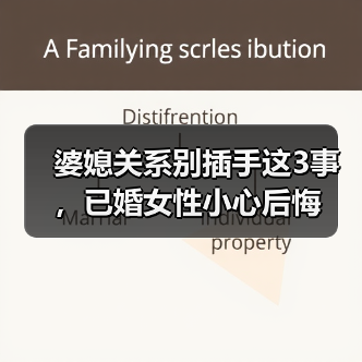 婆媳关系别插手这3事，已婚女性小心后悔