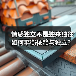 情感独立不是独来独往 如何平衡依赖与独立？