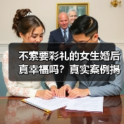 不索要彩礼的女生婚后真幸福吗?真实案例揭秘(图3) 不索要彩礼的女生婚后真幸福吗?真实案例揭秘(图3)
