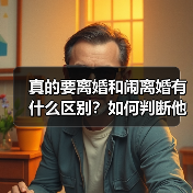 真的要离婚和闹离婚有什么区别？如何判断他是不是真的想离婚吗？