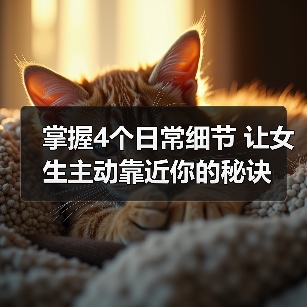 掌握4个日常细节 让女生主动靠近你的秘诀(图1) 掌握4个日常细节 让女生主动靠近你的秘诀(图1)